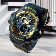 jam tangan pria dual time casio g shock spd model dua mesin digital dan analog fashion sport