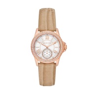 MICHAEL KORS WATCHES Michael Kors Mini Everest Three-Hand Luggage Suede Croco Leather Watch