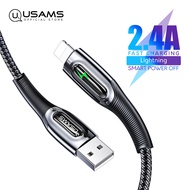 USAMS Raydan Series Smart Auto Cut Off Lightning Charging & Data Cable for iP Devices