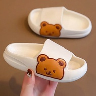 รองเท้าแตะเด็ก ตัวหมีน่ารัก รองเท้าลำลองเด็ก ยางนิ่ม ใส่สบาย มีกันลื่น รองเท้าแบบสวมแฟชั่นเกาหลีของเด็ก (พร้อมส่งในไทย)
