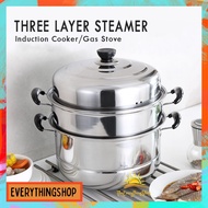 ✴Stainless Steel 3 Layer Steamer Cooking pots Cooking Pan Kitchen Pot Siomai Steamer Siopao Steamer