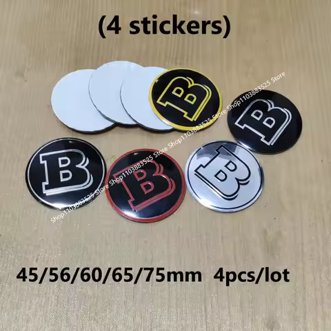 Modified Wheel Hubcap B Logo Emblem Badge Sticker for BRABUS W464 G63 G65 W463 G500 G350 W213 W204 W
