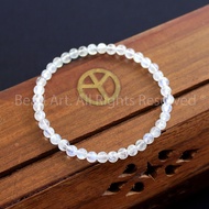 Vòng Tay 4MM-4.5MM Đá Moonstone Đá Mặt Trăng Tự Nhiên Ánh Cầu Vồng Loại AA Hợp Mệnh Kim Thuỷ Vòng Ta