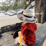 READYSTOCK PERSONALIZED KIDS GIRL HAT TOPI PANTAI BUDAK 2-6tahun
