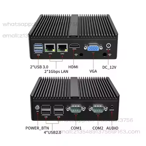 Industrial control small host mini industrial computer quad-core J4125 dual network double string N2