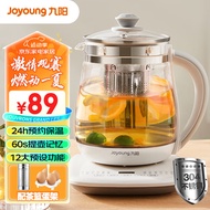 九阳（Joyoung）养生壶玻璃花茶壶可拆卸茶篮 定制12大功能 煮茶器电水壶热水壶烧水壶1.5L K15F-WY155