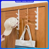 GANTUNGAN Vertical Door Clothes Hanger 5 HOOKS Clothes Hanger Trousers Hat Hook Without Nails Hangin