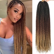 Crochet Box Braids 18 Inch 1/5 Packs Goddess Box Braids Crochet Hair Prelooped Crochet Hair 3x Croch