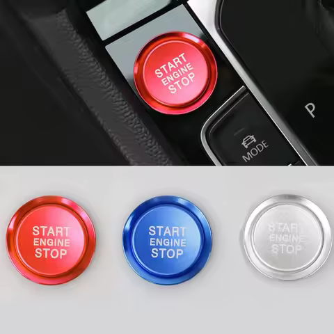 1/2Pcs Car Styling Sticker Ring Auto Engine Start Stop Button Cover Case for Audi A4 B8 B9 A5 A6 4f 