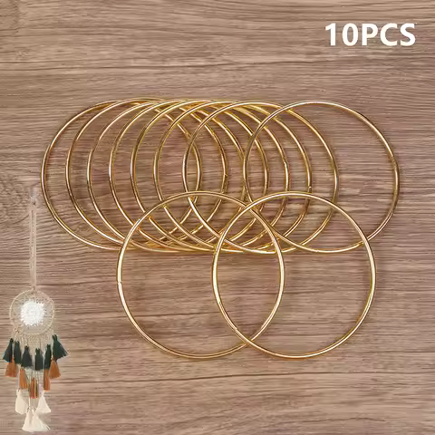 10 Pack 3 Inch Gold Dream Catcher Metal Rings Hoops Macrame Ring For Dreamcatchers And Crafts