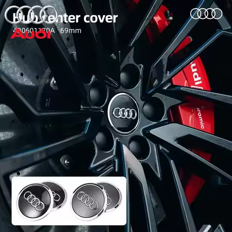 68/69MM Car Wheel Center Cap Hub Covers Badge Accessories For Audi Q5 Q3 Q2 Q7 A3 B5 B6 B7 B8 B9 8P 