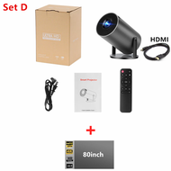 [ของขวัญฟรี: 1 * สาย HDMI] KONLU HY300 PRO โปรเจคเตอร์มินิ Mini โปรเจคเตอร์ โปรเจคเตอร์ดูหนัง 4K UHD
