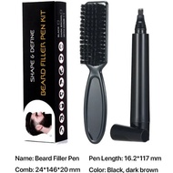 Beard pencil combination dry ink fourpronged beard filling pen