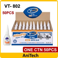 [50PCS] V-Tech® 802 Super Glue VT-802 502 Instant Glue/3 second glue/gam 3 saat Heavy Duty Elephant 