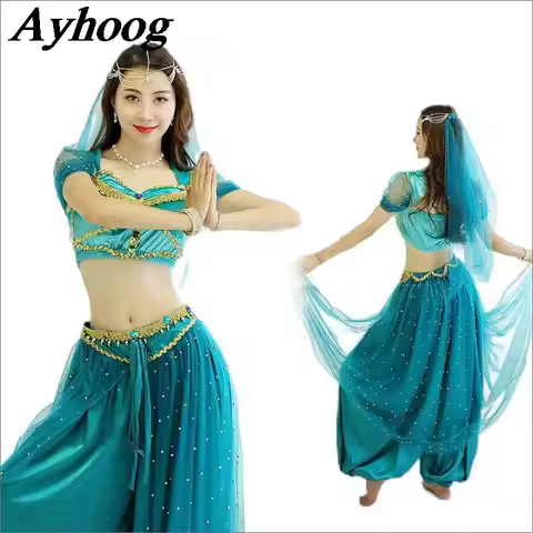 Adult Bollywood Indian Dancing Wear Women Festival Arabian Princess Belly Dance Costume Halloween Ja