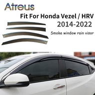 1set ABS Rain Smoke Window Visor Car Wind Deflector For Honda Vezel HRV 2014-2022 Accessories