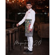 (ELRAH EXCLUSIVE) BAJU MELAYU OFF WHITE | SLIM FIT | BAJU NIKAH