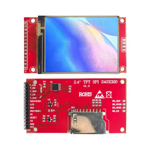 2.4" 2.4 inch 240x320 SPI TFT Serial Port Module 5V/3.3V PCB Adapter Micro SD Card ILI9341 / ST7789V