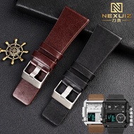 Men Large Size Watch Strap Suitable for Feike Dissay DZ7396DZ1206DZ1399DZ1405 Genuine Leather 3032mm