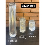 Kikiam hotdog footlong silver paper tray