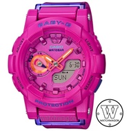 Casio Baby-G BGA-185FS-4A Pink Resin Band Ladies Watch BGA-185 BGA185
