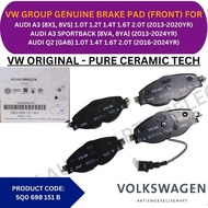 VW GENUINE DISC BRAKE PAD (FRONT) FOR AUDI A3 [8X1, 8VS] '13-20YR / A3 SPORTBACK [8VA, 8YA] '13-24YR