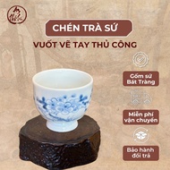 An Tho Tuc hand-painted porcelain tea cup [Code CVV11] - Made in Bat Trang