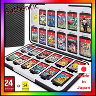 [Direct from Japan]Switch Game Card Case Holds 24 Switch Cards &amp; 24 SD Memory Cards Switch Soft Case Storage Box Card Pocket 180 Degree Opening Compact Lightweight Waterproof Dustproof Portable