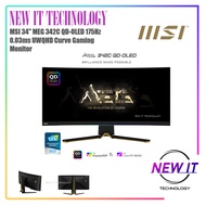 MSI 34" MEG 342C QD-OLED UWQHD 3440x1440 HDR400 175Hz 0.03ms Adaptive Sync Spectrumbar USB-C Curved 