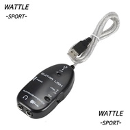 WATTLE Guitar to USB Cable, 1M Length White/Black ​USB Guitar Interface, Convenient With Software CD