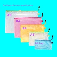 a4 zipper bag zip file bag A4 grid ritsleting beg mesh beg mesh kalis air beg zip dokumen pelajar be