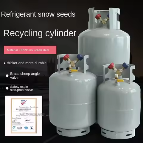 Refrigerant recovery steel cylinder 22kg/50kg air conditioner snow refrigerant R134R410r22R404 fluor