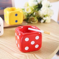 xfcbf1PC Ceramic Ashtray Unique Dice Shaped Cigarette Ashtray Adorable Creative Ash Tray Desktop Adornment For Home Office Decor