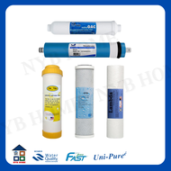UNI PURE / FAST PURE RO ไส้กรองน้ำ Unipure/Fastpure RO 50 / 75 / 100 / 150 / 200 / 400 GPD 5 ขั้นตอน