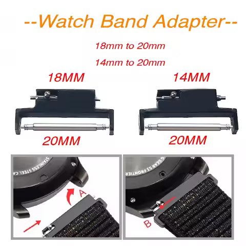 Strap Connectors Watch Band Link Quick Release Plastic Adapter 2pcs 18mm To 20mm 14mm To 20mm Smartw