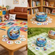 Asmodee Dobble! Disney Frozen Alphabet Edition - Blue Orange ABC Letter Recognition & Matching Card 