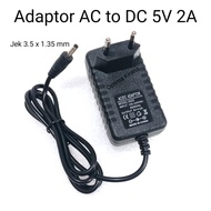 More POWER SUPPLY ADAPTER EU AC 220V TO DC 5V 2A jack 3.5x1.35mm 5V 2000mA Trendy