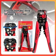 PRIDE TOOLS 5 In 1 Automatic Wire Stripper & Crimper Cable Cutter Tool Self Adjusting Electrical Str