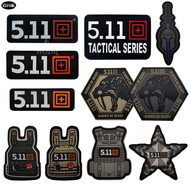 [HODR] 3D Woven Label PVC Tactical Military Patch 511 Badge Soft Rubber Hook and Loop Patch Bag Stic