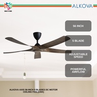 Alkova 42" / 48" / 56" AXIS 5 blades DC Motor Ceiling Fan (Oak) - AXIS42/5B-OAK, AXIS48/5B-OAK, AXIS