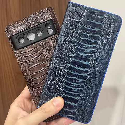 Magnetic Genuine Leather Skin Flip Wallet Book Phone Case Cover On For Google Pixel 10 9 8 7 6 Pro X