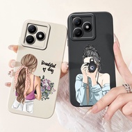 For Cover Realme C63 C61 Phone Case Heart Girls Back Cover For Oppo Realme C 61 C 63 Soft Candy Sili