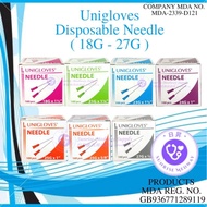 Unigloves Disposable Needle, 100 pcs/box (18G-27G)