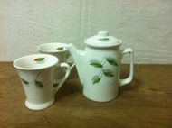WH5154【四十八號老倉庫】全新 早期 英格蘭技術製造 Diana Royal 茶具組 咖啡杯組 1壺2杯價 降價