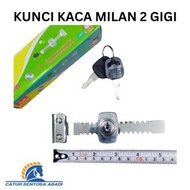 Kunci Etalase Kaca Sliding Door Milan 2 Gigi Termurah Tahan Lama CSA