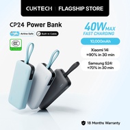 【3C  Certification】CUKTECH 20000mAh 40W Fast Charging Built-in Cable Powerbank iP 38W Max Xiaomi 33W
