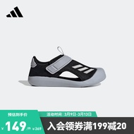 adidas阿迪达斯官方ALTAVENTURE男小童夏季袜套式跑步包头魔术贴凉鞋拖鞋FY8927 黑/灰白 30.5(180mm)