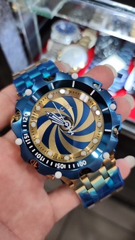 AkH Watch36 Jam tangan Luxury Pria Big Size Invicta Original Gold Blue Jam tangan mewah Pria Luxury 