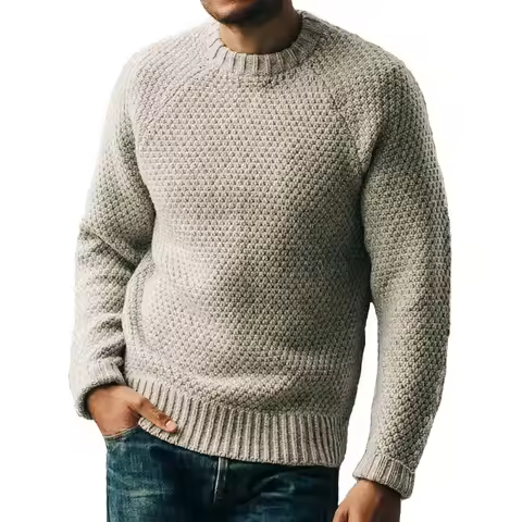 Plus size 3XL Oversized Sweater Men 2025 Casual Solid O-Neck Knitted Pullover Men Sweaters Slim Full