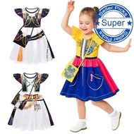 Flying Sleeve Princess Dress + Bag Halloween Witch Anime Costume Digital Print Style Team's 3d Z9k5